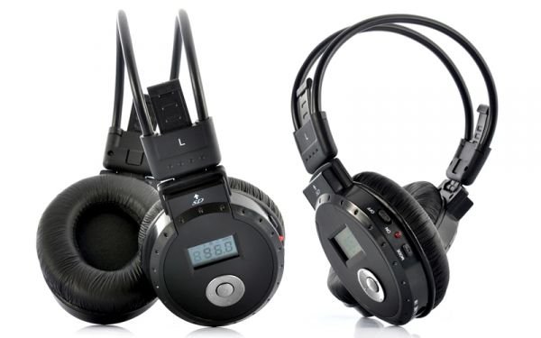 Folding Headphone MP3 Player - Rádio FM, Gadget áudio sem fi
